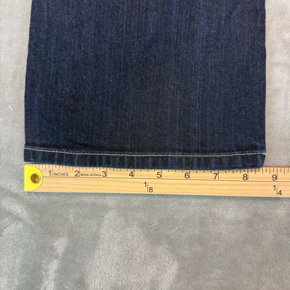 Mossimo Denim Womens Mid Rise Curvy Bootcut Jeans Dark Wash Blue Size 8L Long - Picture 9 of 9